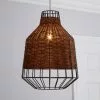 Dunelm Ohio Dark Rattan Easy Fit Pendant -DUNEL House Shop 30671423