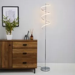 Dunelm Apollo Integrated LED Dimmable Chrome Floor Lamp