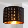Dunelm Muscat Drum Lamp Shade 30cm Black -DUNEL House Shop 30671431