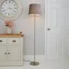 Dunelm Tula Micro Pleat Grey Shade Floor Lamp -DUNEL House Shop 30674119