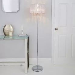 Dunelm Riah Jewel Ivory Floor Lamp