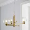 Elements Nour 3 Light Antique Brass Ceiling Fitting