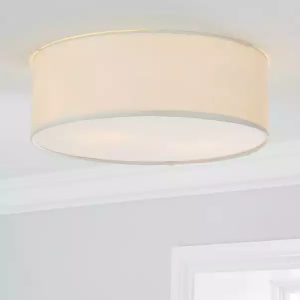 Dunelm Sara 38cm Ivory Shade Flush Ceiling Fitting 3 Dunelm Sara 38cm Ivory Shade Flush Ceiling Fitting