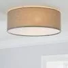 Dunelm Sara 38cm Grey Shade Flush Ceiling Fitting -DUNEL House Shop 30674218