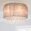Dunelm Riah 4 Light Jewels Shade Grey Flush Ceiling Fitting -DUNEL House Shop 30674237