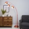 Dunelm Herm 3 Arm Arc Copper Floor Lamp -DUNEL House Shop 30674395