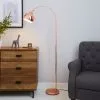 Dunelm Herm Arc Copper Floor Lamp -DUNEL House Shop 30674397