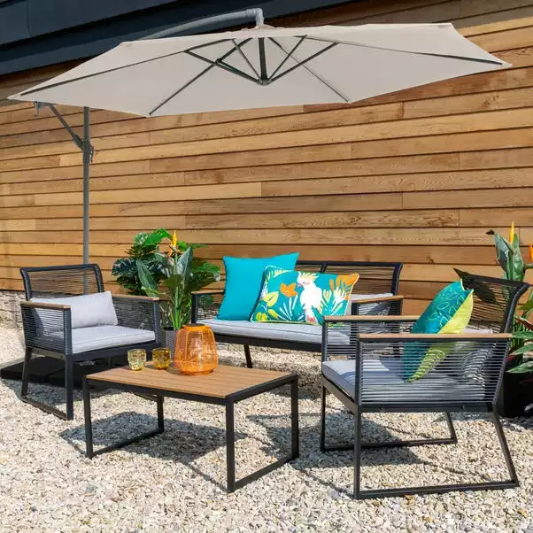 Dunelm 3m Cream Cantilever Parasol 3 Dunelm 3m Cream Cantilever Parasol