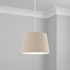 Dunelm Luna Linen Lamp Shade Humus