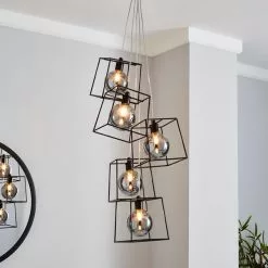 Dunelm Elena 5 Light Glass Ceiling Fitting