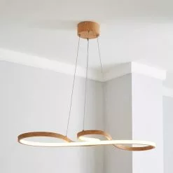 Dunelm Jaxson LED Wood Effect Ceiling Fitting