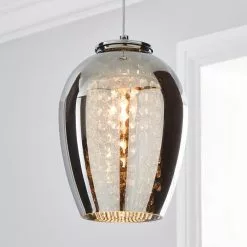 Dunelm Seychelles Smoked Pendant Ceiling Fitting