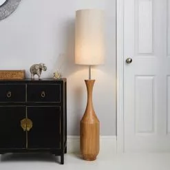 Dunelm Sala Mango Wood Floor Lamp