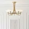 Vogue Lighting Vogue Cagney 5 Light Semi Flush Ceiling Fitting Brass -DUNEL House Shop 30707422