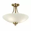 Vogue Lighting Vogue Welles 3 Light Flush Ceiling Fitting Brass -DUNEL House Shop 30707425
