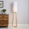 Dunelm Robyn Dual Lit Integrated LED Floor Lamp White -DUNEL House Shop 30713632