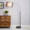 Dunelm Echo Organza Arc Floor Lamp Grey