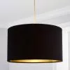 Dunelm Clara Velvet Shade 40cm Black -DUNEL House Shop 30713768