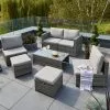 Dunelm Cancun 4 Seater Rattan Grey Modular Sofa Set -DUNEL House Shop 30719443