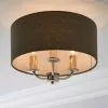 Dunelm Preston Nickel Charcoal Flush Ceiling Fitting -DUNEL House Shop 30730505