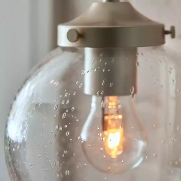 Dunelm Twain Outdoor 17cm Globe Glass Wall Light 5 Dunelm Twain Outdoor 17cm Globe Glass Wall Light - Image 3