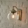 Dunelm Twain Outdoor 14cm Globe Glass Wall Light