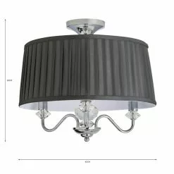 Dorma Genevieve 3 Light Semi Flush Fitting -DUNEL House Shop 30730570 alt07