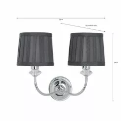 Dorma Genevieve 2 Light Grey Wall Light 13 Dorma Genevieve 2 Light Grey Wall Light -DUNEL House Shop 30730572 alt07