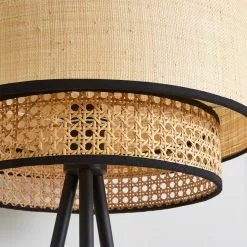 Dunelm Malika Cane 2 Tier Tripod Floor Lamp -DUNEL House Shop 30730580 alt02