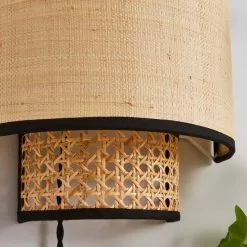 Dunelm Malika Cane Easy Fit Plug In Wall Light -DUNEL House Shop 30730582 alt04