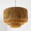Dunelm Ruolan Raffia 3 Tier Pendant Shade Shade -DUNEL House Shop 30730588