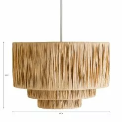 Dunelm Ruolan Raffia 3 Tier Pendant Shade Shade -DUNEL House Shop 30730588 alt07