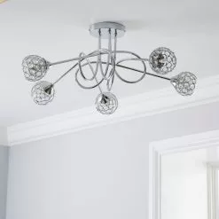 Dunelm Portia 5 Light Ceiling Fitting -DUNEL House Shop 30730614 alt01