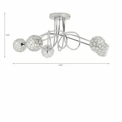 Dunelm Portia 5 Light Ceiling Fitting -DUNEL House Shop 30730614 alt07