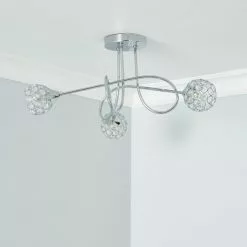 Dunelm Portia 3 Light Ceiling Fitting -DUNEL House Shop 30730615 alt01