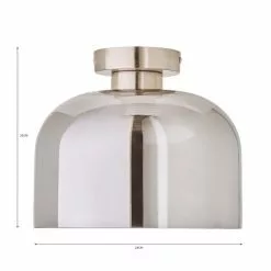 Dunelm Palazzo Chrome 1 Light Flush Ceiling Fitting -DUNEL House Shop 30731167 alt07