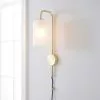 Dunelm Palazzo Gold Effect Easy Fit Plug In Wall Light -DUNEL House Shop 30731207