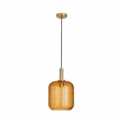 Dunelm Amber Retro 1 Light Pendant Ceiling Fitting -DUNEL House Shop 30731216 alt05