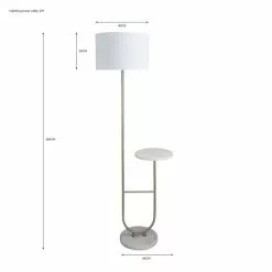 Dunelm Carrara Marble Base Floor Lamp With Table -DUNEL House Shop 30731228 alt07