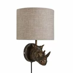 Dunelm Rob The Rhino Easy Fit Plug In Wall Light -DUNEL House Shop 30731231 alt05