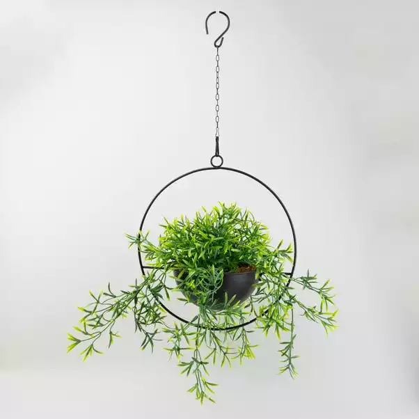 Dunelm Industrial Round Black Hanging Plant 3 Dunelm Industrial Round Black Hanging Plant