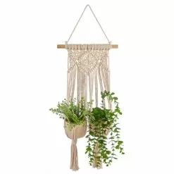 Dunelm Hanging Macrame Double Planter -DUNEL House Shop 30732436 alt04