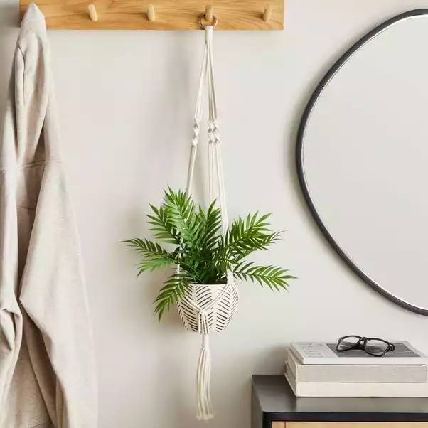 Dunelm Hanging Ceramic Pot With Macrame 3 Dunelm Hanging Ceramic Pot With Macrame