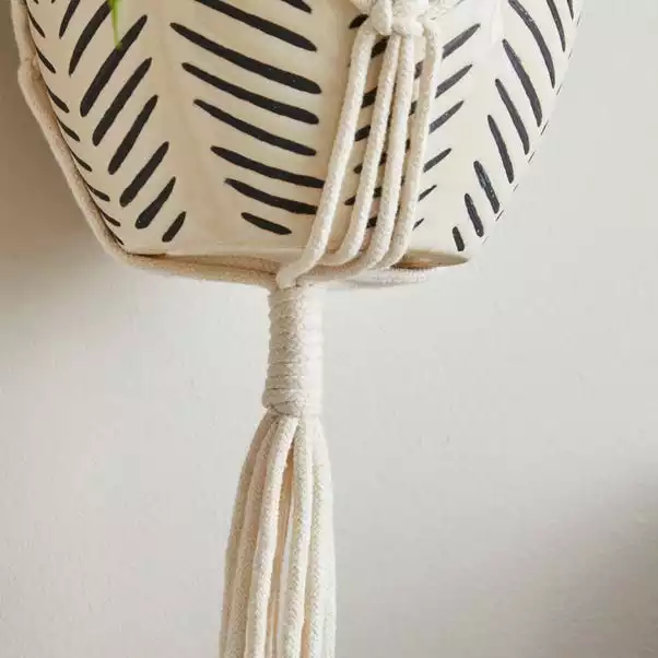 Dunelm Hanging Ceramic Pot With Macrame 5 Dunelm Hanging Ceramic Pot With Macrame - Image 3