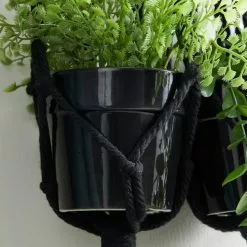 Dunelm Hanging Macrame Black Double Planter -DUNEL House Shop 30732443 alt02
