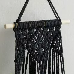 Dunelm Hanging Macrame Black Double Planter -DUNEL House Shop 30732443 alt03