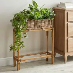 Churchgate Rattan Planter Box With Stand