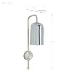 Dunelm Palazzo Chrome Easy Fit Plug In Wall Light -DUNEL House Shop 30733685 alt07