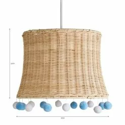 Dunelm Fiesta Rattan Pom Pom Easy Fit Pendant Shade -DUNEL House Shop 30734618 alt07