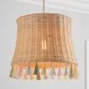 Dunelm Fiesta Rattan Tassel Easy Fit Pendant Shade -DUNEL House Shop 30734619